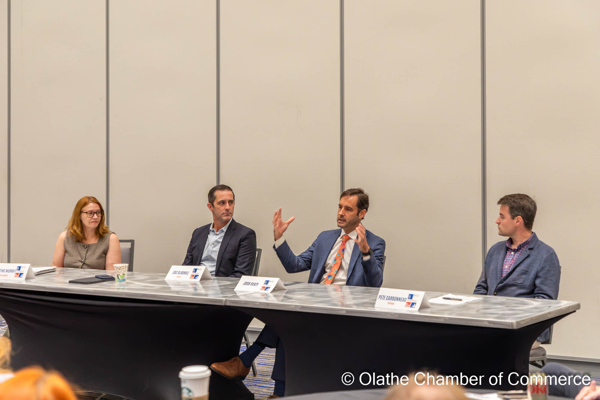 Olathe Chamber of Commerce panelists speaking